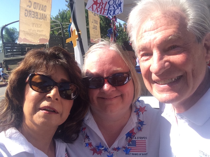 La Verne 4th of July Parade with Stars & Stripes, Martha, Peggy & Fr. Rich