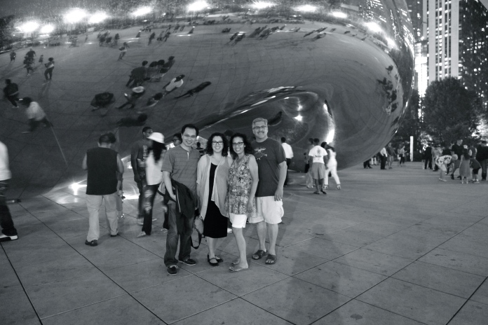 Carlos, Agnes, Lani & Eddie at the famous "Bean!" 